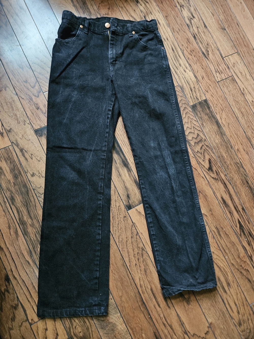 Classic WRANGLER Boy's Black Straight-Leg  Pants